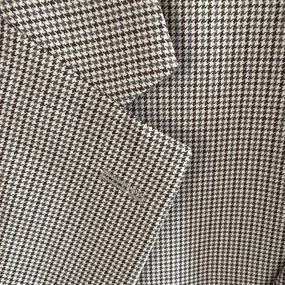 Stafford Beige Checkered Blazer 46L 46Long - Picture 2 of 6